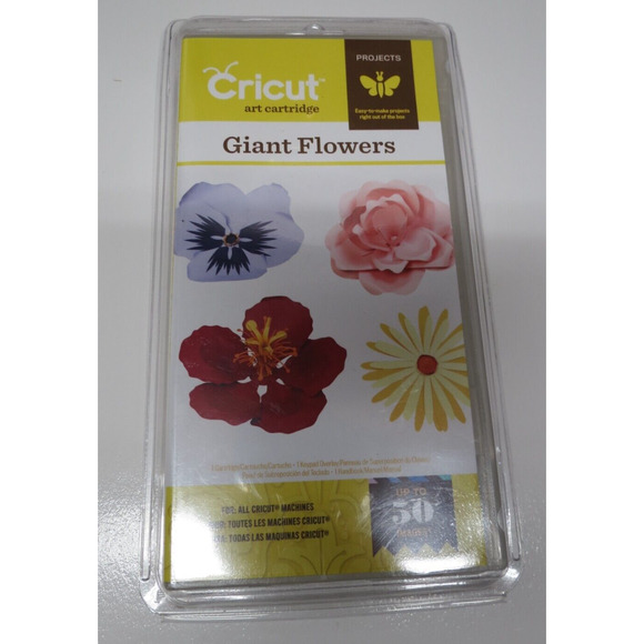 Cricut Art Cartridge Giant Flowers Up To 50 Images NIB Sealed - Picture 1 of 9